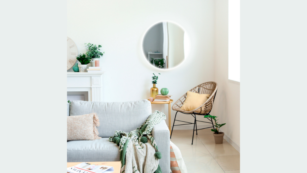 Renueva tu hogar con espejos redondos para espacios pequeños.