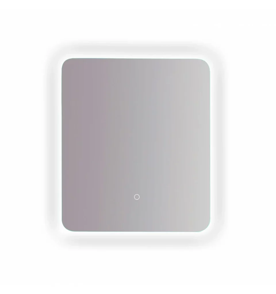 espejo retroiluminado rectangular con luz led perimetral blanca