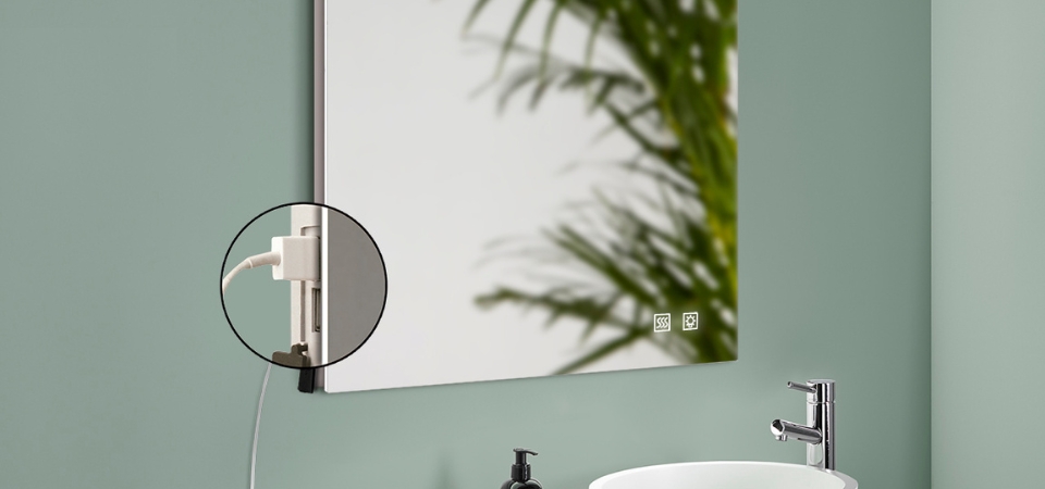 funcion espejo led con carga USB