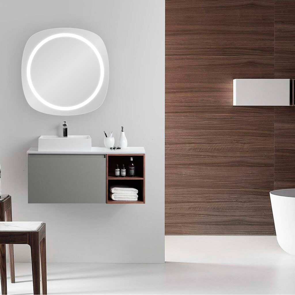 espejo estilo nórdico para el baño