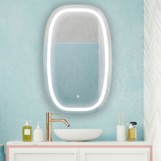 espejos ovalados de baño led
